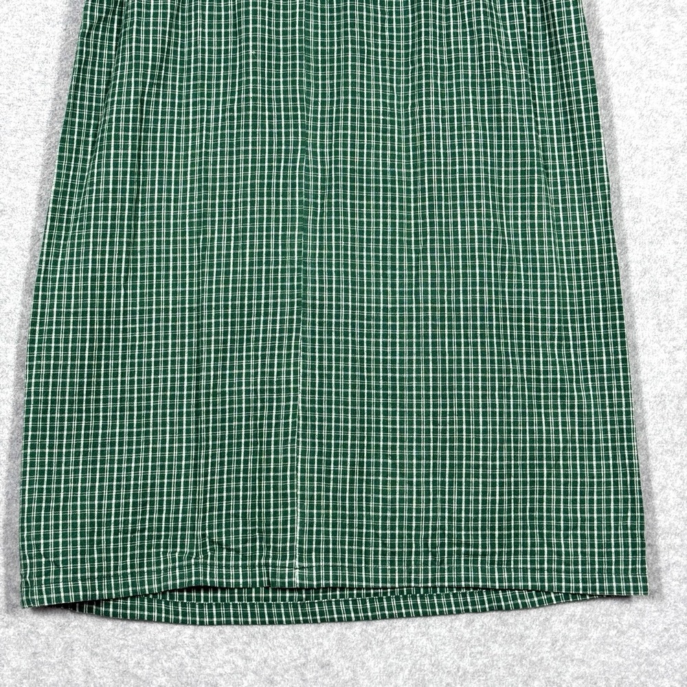 Vintage Handmade Christmas Dress Girls‎ 10 12 Plaid Midi Jumper Santa Cottage - Picture 7 of 10